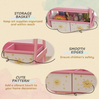 3-in-1 Art Easel for Kids, Double-Sided Kids Easel with Paper Roll,