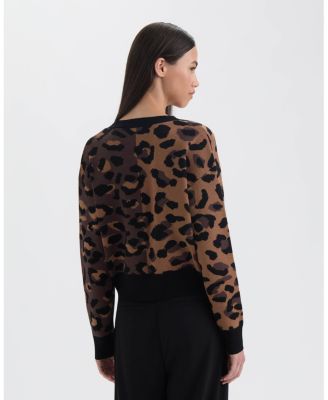 Women's V-Neck Jacquard Cardigan