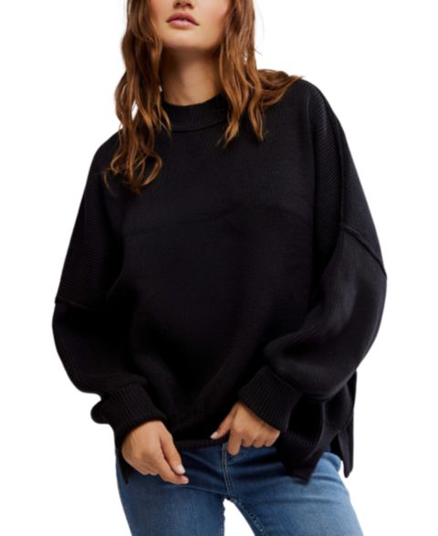 Женский свитер Free People Easy Street Tunic, цвет: Чёрный