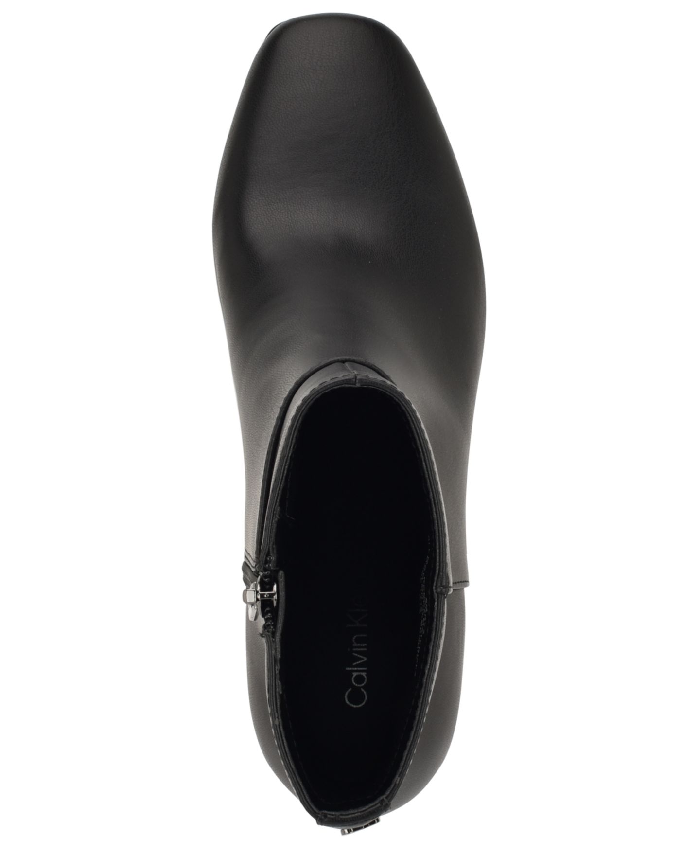 Женские ботинки Calvin Klein Parry Block Heel Ankle Booties, цвет: Чёрный гладкий — фото 4