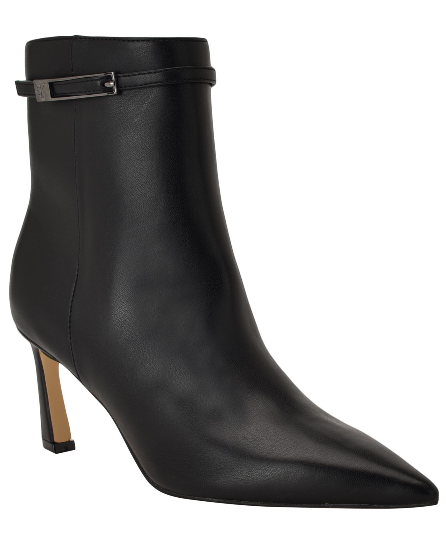 Женские ботинки Calvin Klein Alenna Buckle Strap Stiletto Booties, цвет: Чёрный — фото 1