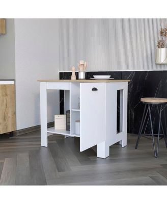 Freestanding Kitchen Island Table with Ample Storage for Cooking Essentials