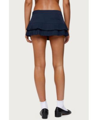 Womens Double Pleated Mini Skort