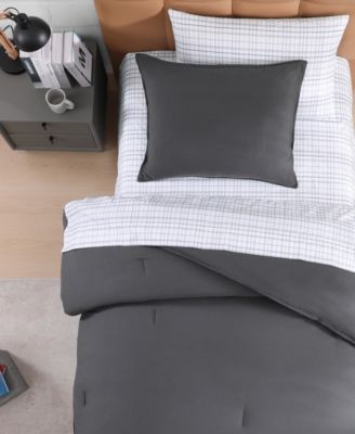 Solid Microfiber 5-Pc. Comforter Set, Twin/Twin XL