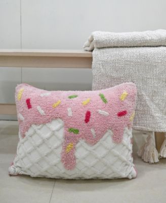 Novelty Tufted Decorative Pillow, 14" x 20"