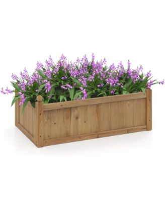 Raised Garden Bed 46'' x 24'' x 16'' Planter Box w/ 4 Drainage Holes for Patio