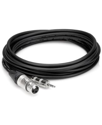 Camcorder Microphone Cable, Neutrik XLR3F to Hosa 3.5mm TRS, 15'