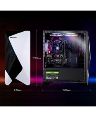 Prebuilt Home & Gaming PC - Ryzen 7 5700G APU, Integrated Graphics, 16GB RAM, 1TB SSD, Win 11 Home - For Casual Gamers & Creators