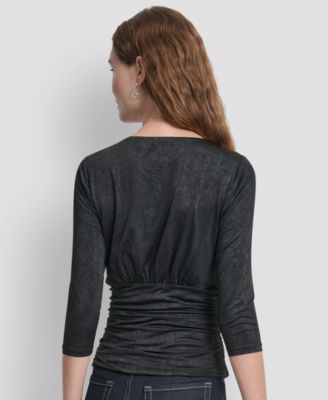 Women's 3/4-Sleeve V-Neck Top