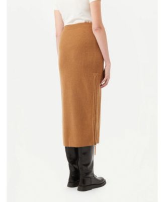 Women's Cashmere Skirt with Zip