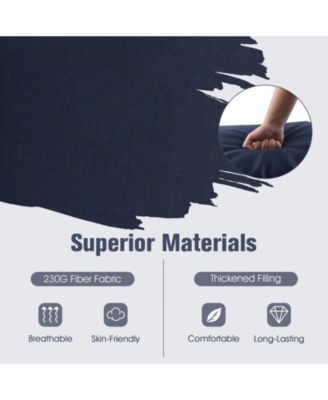 2PCS Patio Lounge Chair Recliner Chair w/ 3-Position Adjustable Backrest & Cushion