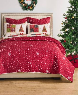 Deck the Halls Holiday 3-Pc. Quilt Set, Full/Queen