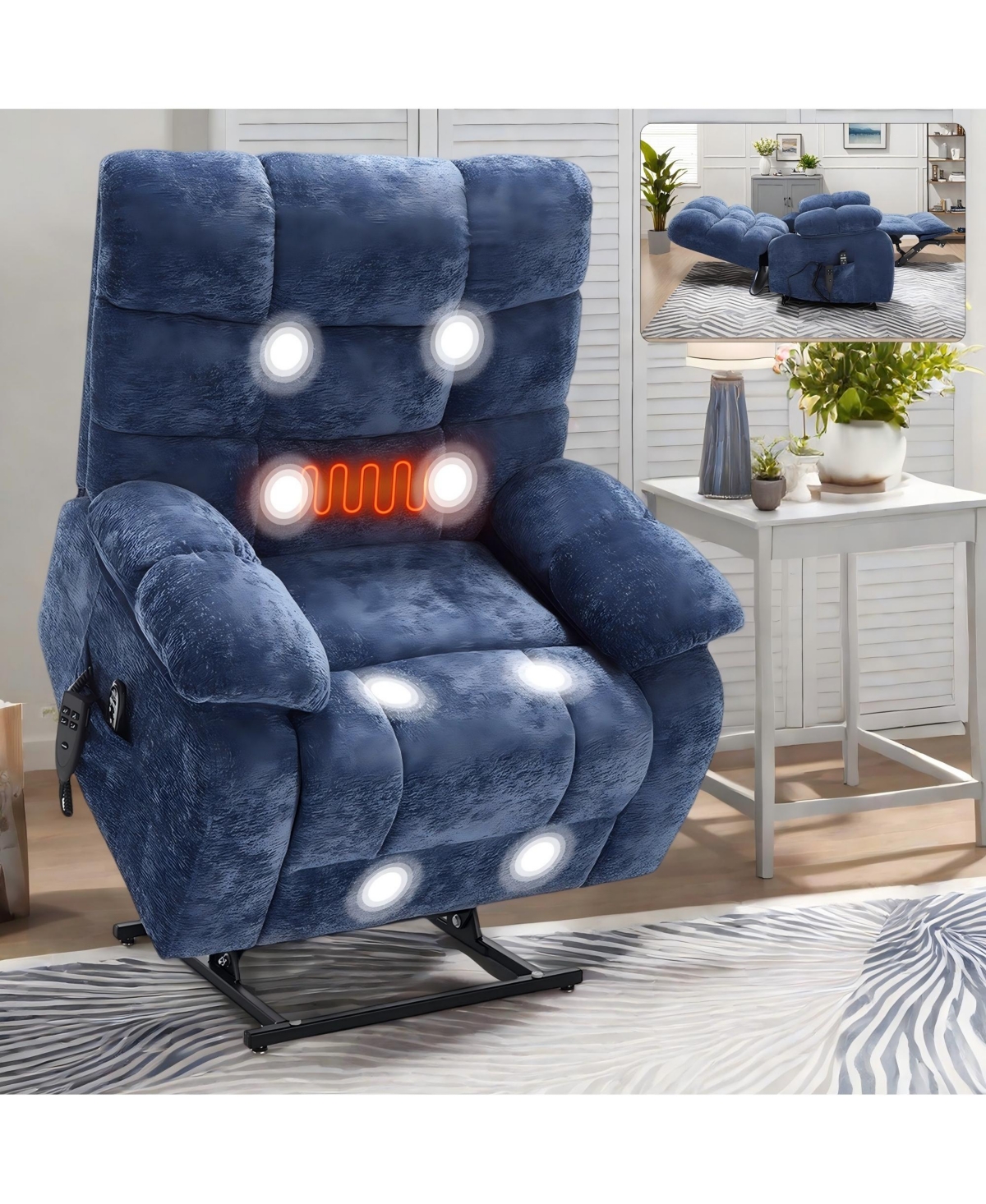 Boyel Living Power Lift Recliner Chair Recliners for Elderly with Heat and Massage Recliner Chair