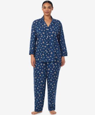 Lauren Ralph Lauren - Plus Size 2-Piece Pajama Top and Pant Set