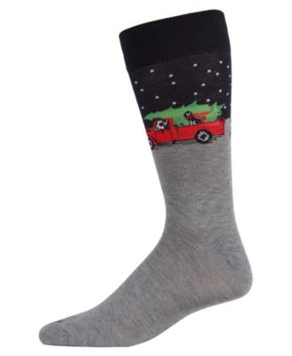 Men's Holiday Pup Pick Up Crew Socks