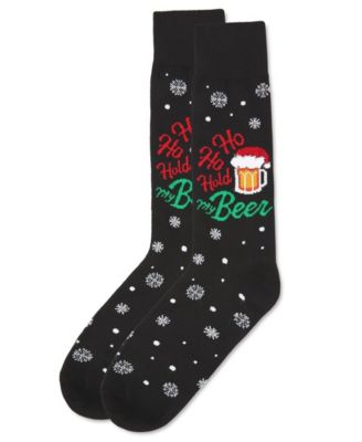 Men's Hold My Beer Holiday Crew Socks