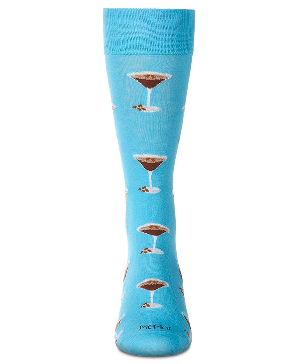 Memoi Men's Espresso Martini Crew Socks In Blue