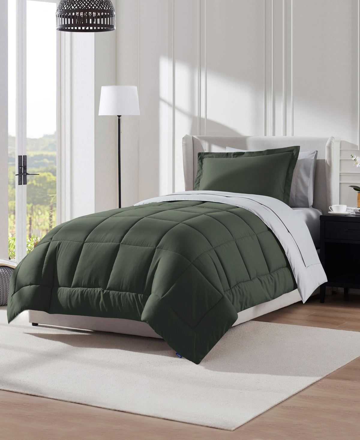 Nestl Luxury Soft Reversible 5-pc. Comforter Set, Twin In Green