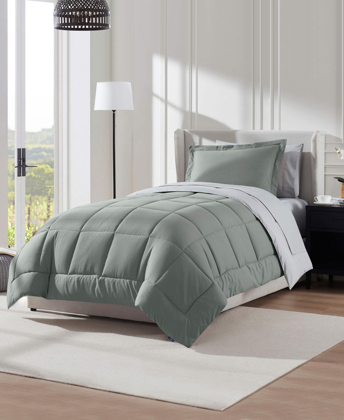Nestl Luxury Soft Reversible 5-pc. Comforter Set, Twin In Green