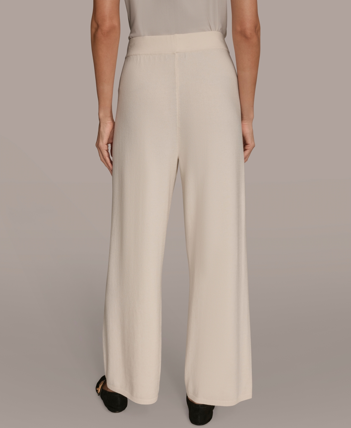 Donna Karan New York Pull On Sweater Pants In White
