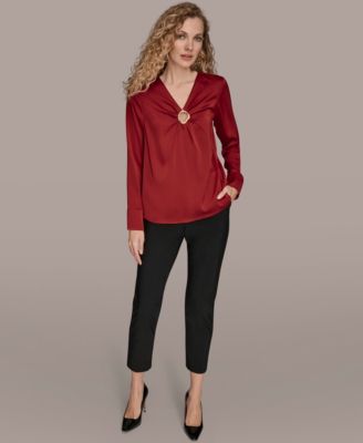 Women's V-Neck Embellished Top