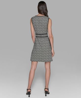 Women's Textured Jacquard A-Line Dress