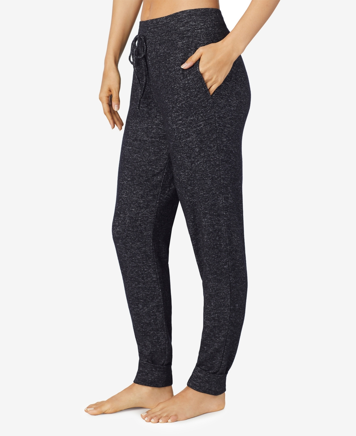 Cuddl Duds Petite Softknit Drawcord Joggers In Multi