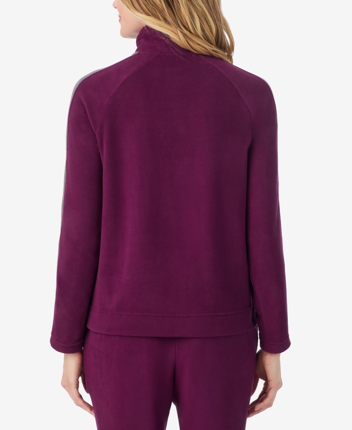 Cuddl Duds X Jennifer Lake Fleecewear With Stretch Half-zip Pullover In Purple