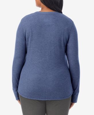 Plus Size Cozy Stretch Thermal Crew Neck Top