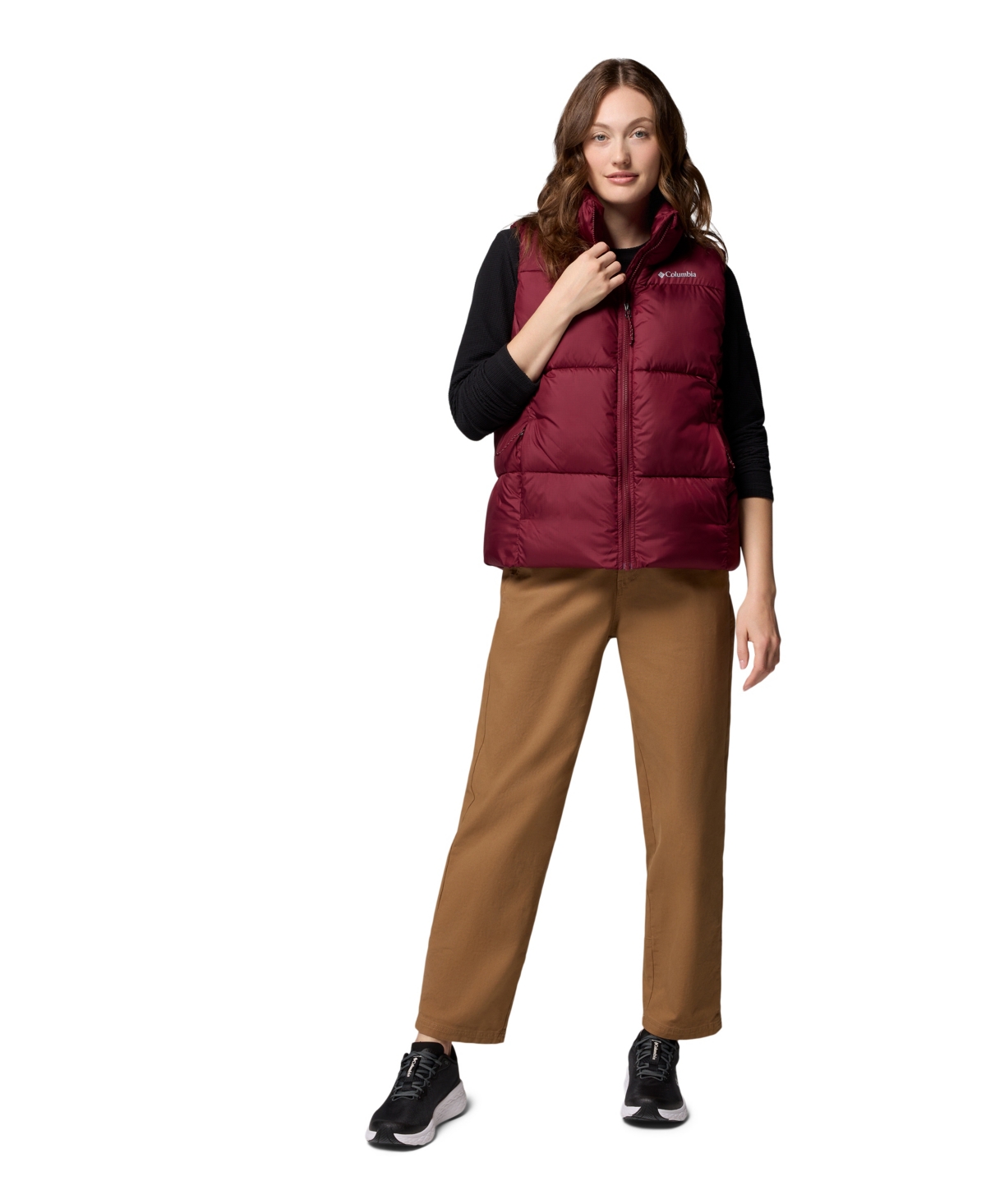 Columbia Women's Puffect Thermarator Insulated Vest In Burgundy