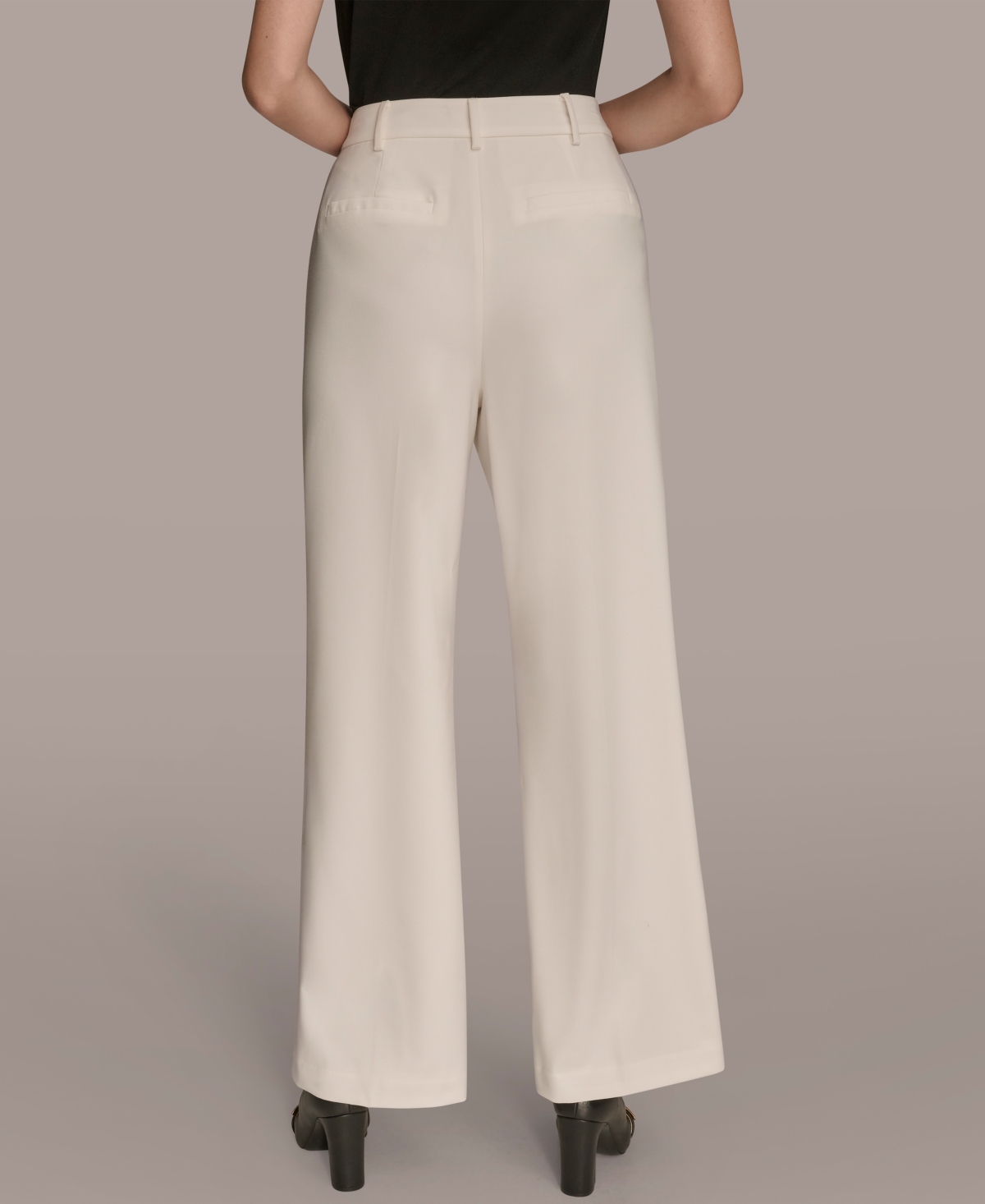 Donna Karan New York Wide Leg Pants In White