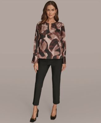 Women's Long Sleeve Printed Blouse