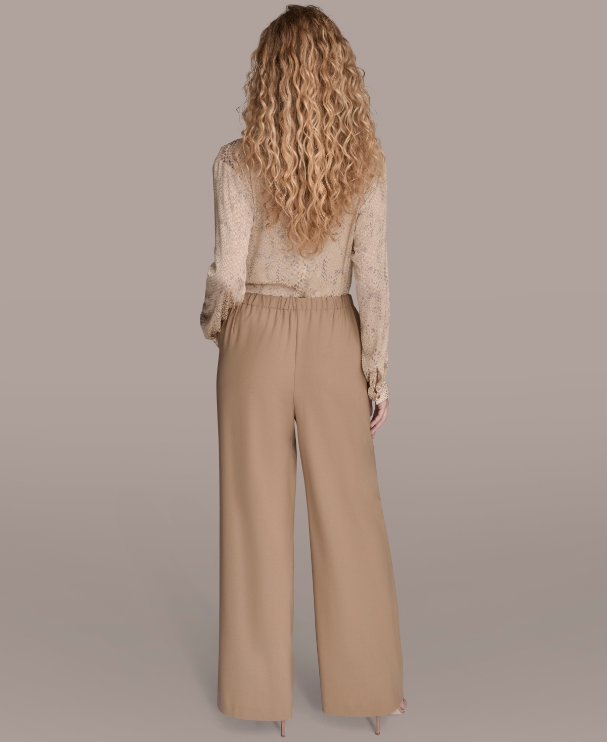Donna Karan New York Wide Leg Pants In Brown