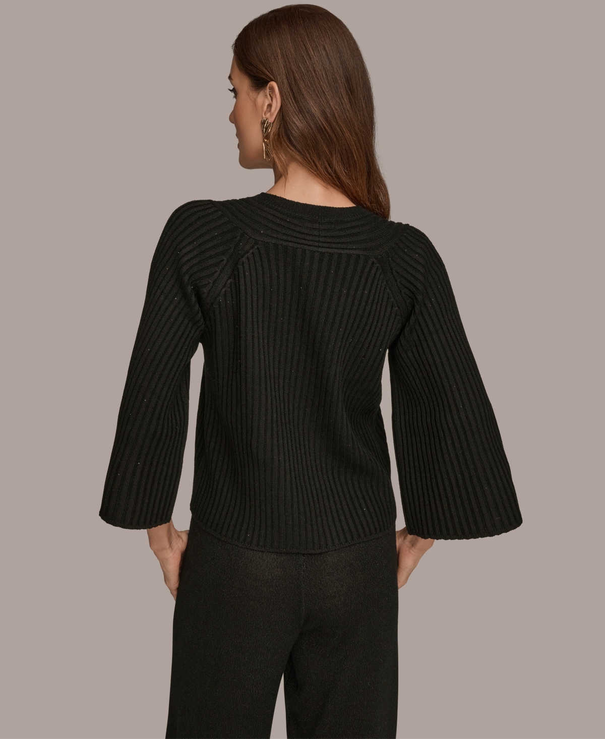 Donna Karan New York Women's Micro Sequin Embellished Sweater