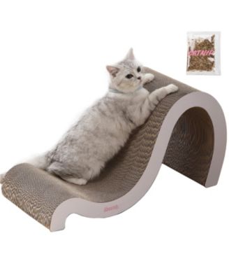 Kona 27" Modern Cardboard Double-Sided Wave Cat Scratcher with Catnip