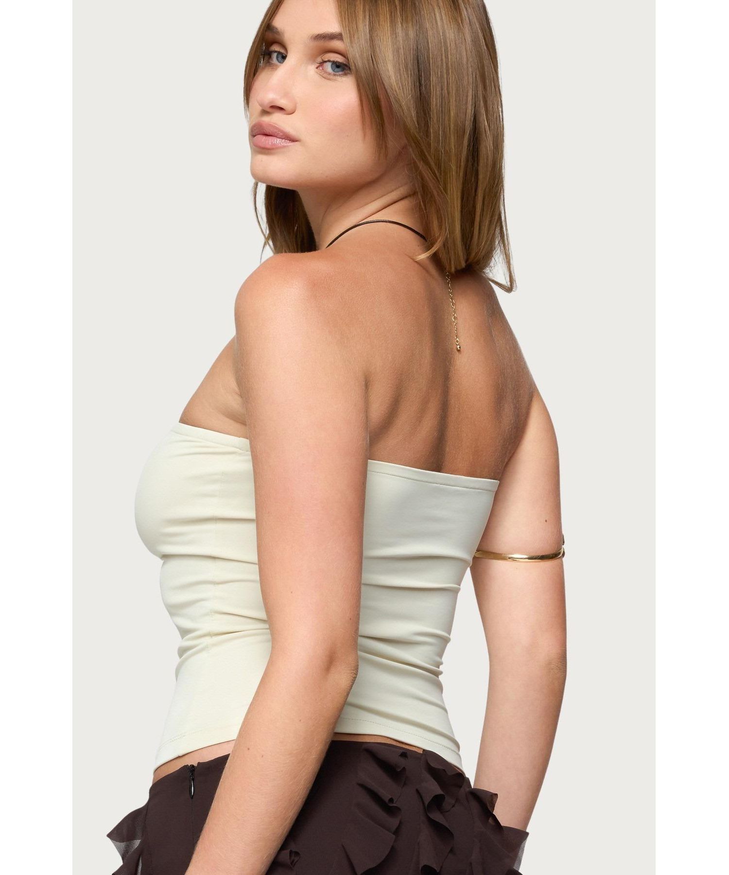 Women's Chrystal Cut Out Tube Top