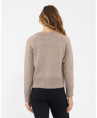 Maternity Chic Sunday Knit Cardigan in Mocha