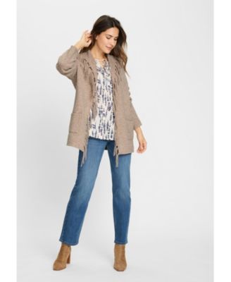 Women's Fringe Trim Cardigan