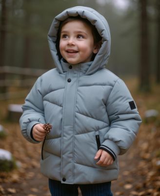 Boys Cozy Grid Puffer Jacket
