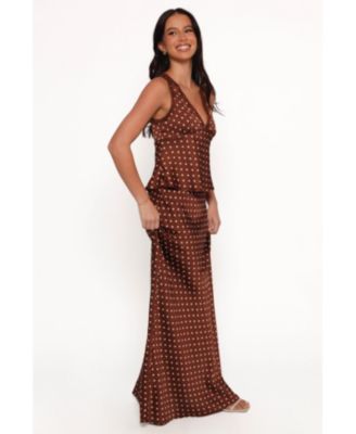 Women's Velman Skirt - Brown Polka Dot