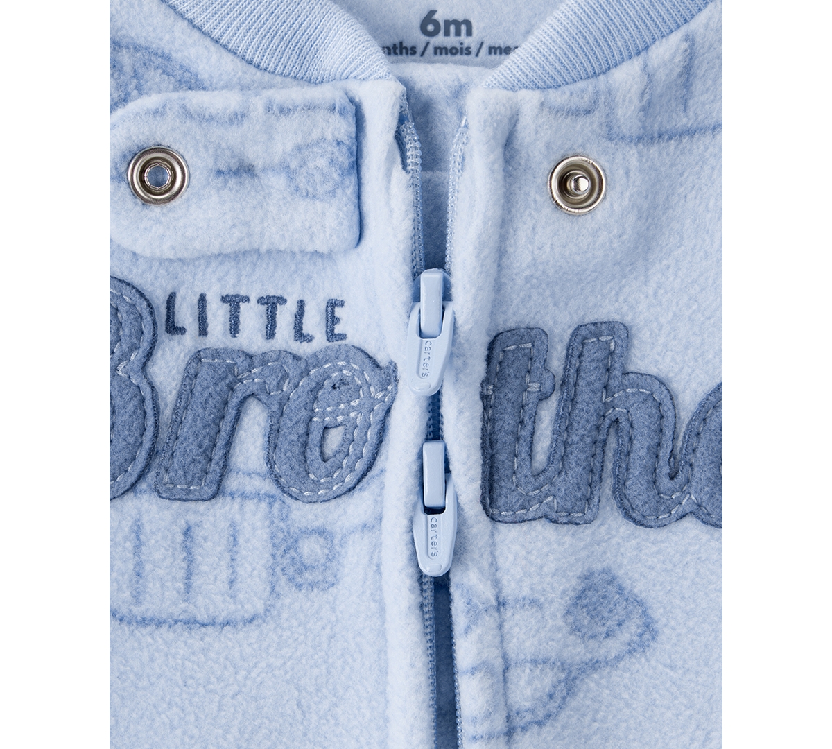 Carter's Baby Girls 2-way Zip Sleep And Play Coverall In Blue