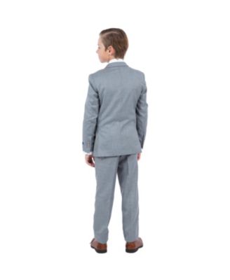 Big Boys 5 Piece Sharkskin Suit,Vest,Pants,Shirt and Tie Set
