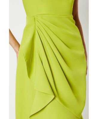 Women's Crepe Ruffle Low Back Dress