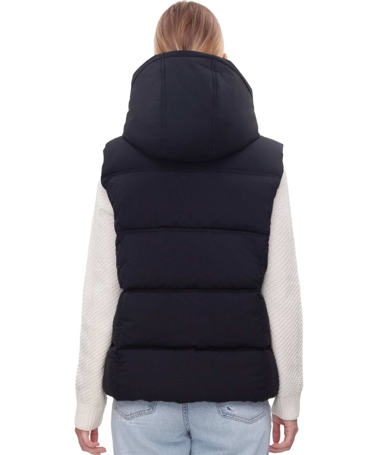 Женский жилет Rokka&Rolla Midweight Puffer Vest, цвет: Чёрный — фото 3