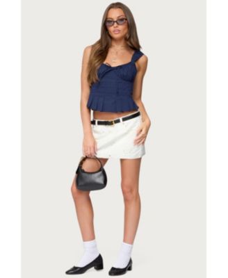 Women's Tammie Pleated Poplin Top