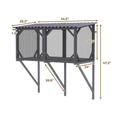 43.3 Outdoor Cat Window Box with Bug Proof Net