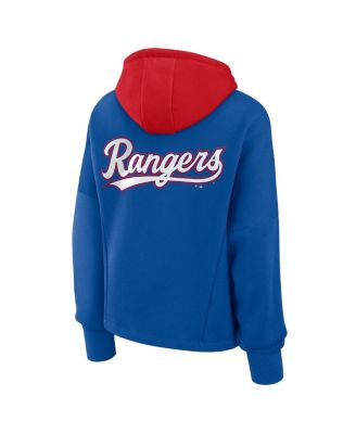 Women's Royal Texas Rangers Oversized Legacy Favorite Spectator Pullover Hoodie