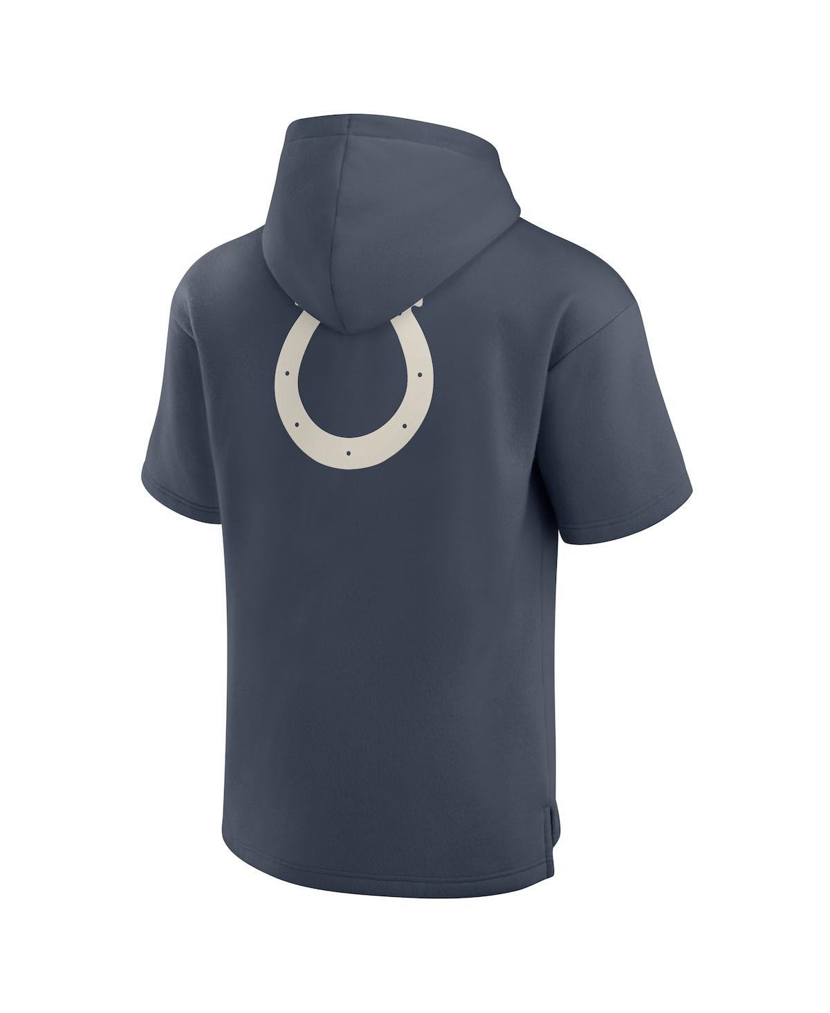 Fanatics Men's Navy Indianapolis Colts Elements Future Ground Lettering Short Sleeve Pullover Hoodie In Blue