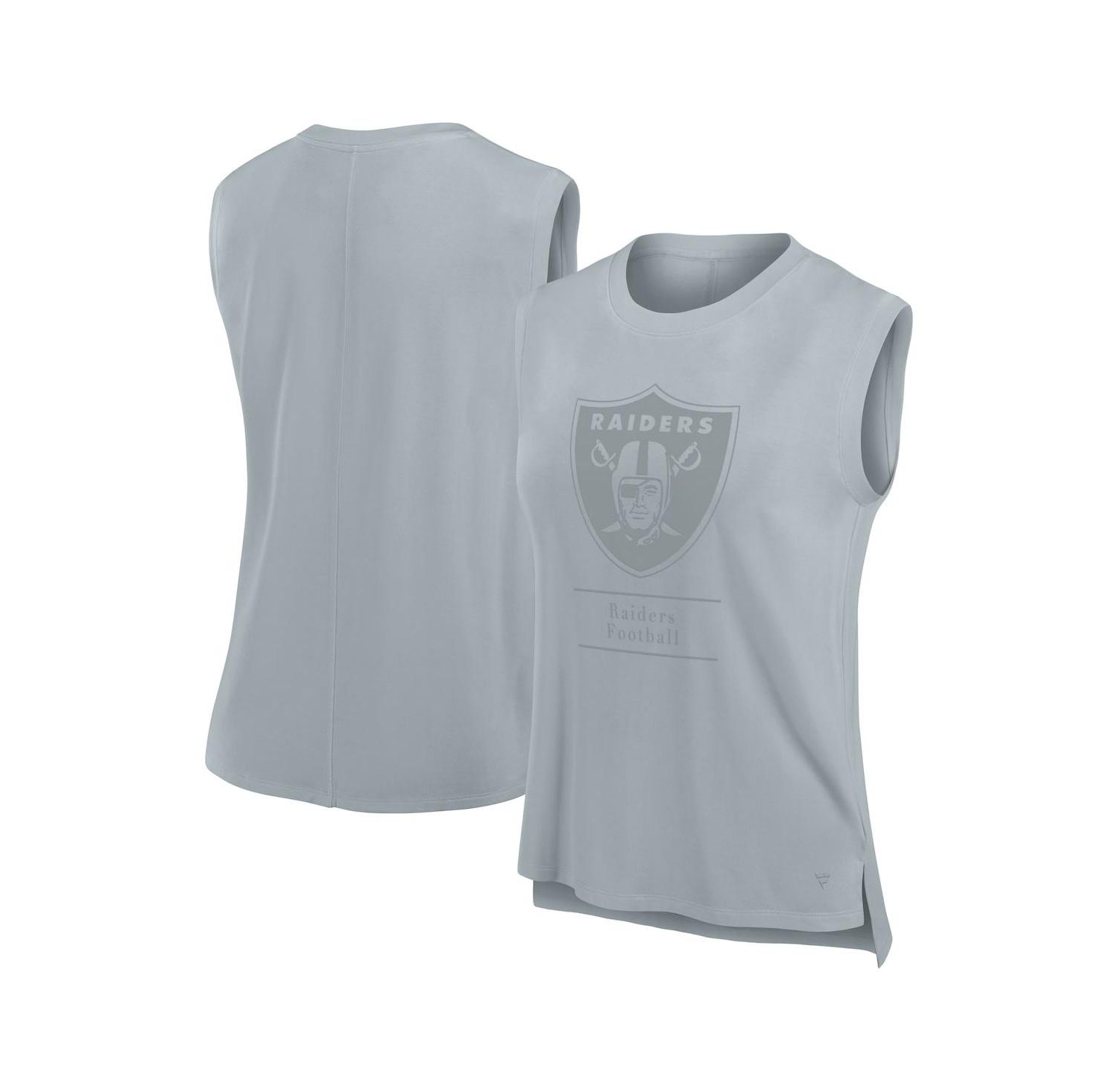 Women's Gray Las Vegas Raiders Studio Embrace Tank Top