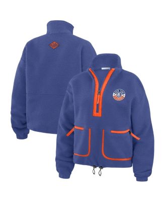WEAR by Erin Andrews - Women's Royal New York Islanders Polar Fleece Half-Zip Jacket